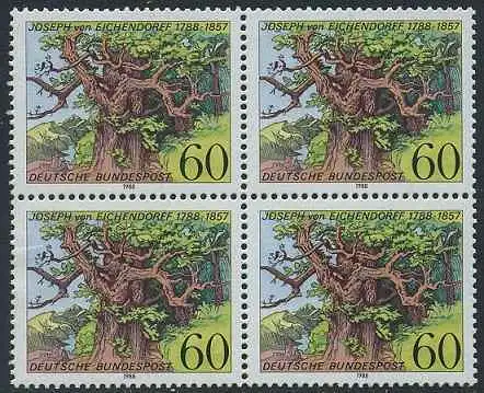 BUND 1988 Michel-Nummer 1356 postfrisch BLOCK