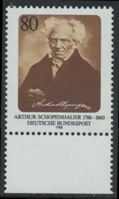 BUND 1988 Michel-Nummer 1357 postfrisch EINZELMARKE RAND unten