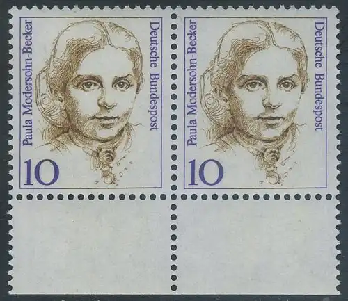 BUND 1988 Michel-Nummer 1359 postfrisch horiz.PAAR RAND unten