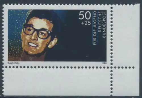 BUND 1988 Michel-Nummer 1360 postfrisch EINZELMARKE ECKRAND unten rechts