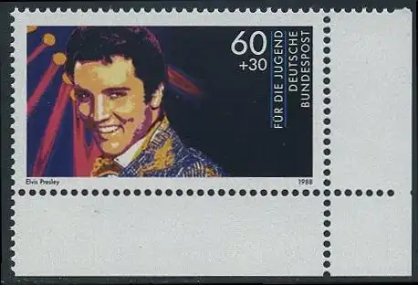BUND 1988 Michel-Nummer 1361 postfrisch EINZELMARKE ECKRAND unten rechts