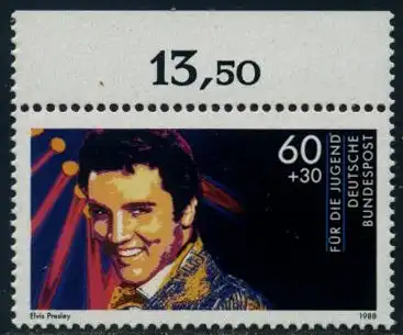 BUND 1988 Michel-Nummer 1361 postfrisch EINZELMARKE RAND oben (b)