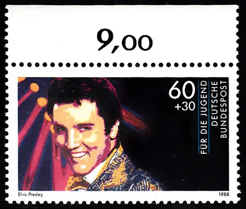 BUND 1988 Michel-Nummer 1361 postfrisch EINZELMARKE RAND oben (a)