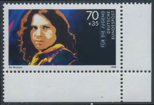 BUND 1988 Michel-Nummer 1362 postfrisch EINZELMARKE ECKRAND unten rechts