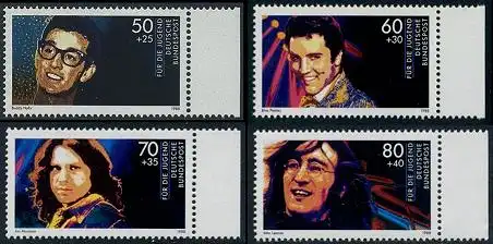 BUND 1988 Michel-Nummer 1360-1363 postfrisch SATZ(4) EINZELMARKEN RÄNDER rechts