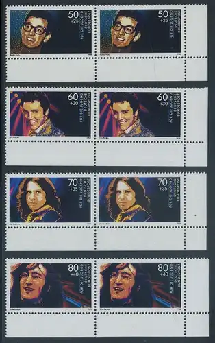 BUND 1988 Michel-Nummer 1360-1363 postfrisch SATZ(4) horiz.PAARE ECKRÄNDER unten rechts
