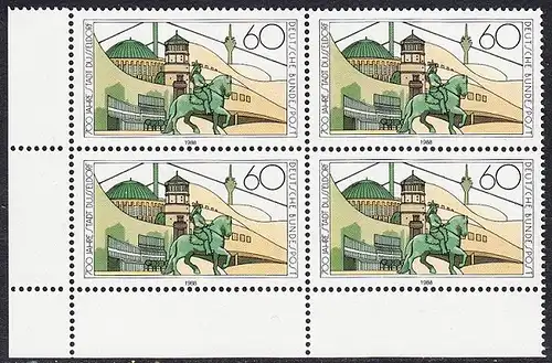 BUND 1988 Michel-Nummer 1369 postfrisch BLOCK ECKRAND unten links