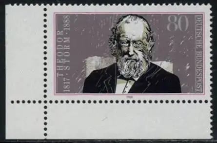 BUND 1988 Michel-Nummer 1371 postfrisch EINZELMARKE ECKRAND unten links