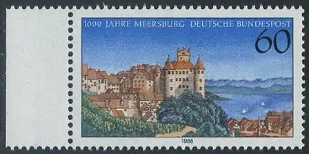 BUND 1988 Michel-Nummer 1376 postfrisch EINZELMARKE RAND links