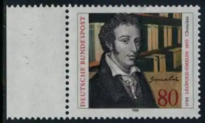 BUND 1988 Michel-Nummer 1377 postfrisch EINZELMARKE RAND links