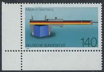 BUND 1988 Michel-Nummer 1378 postfrisch EINZELMARKE ECKRAND unten links