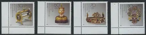 BUND 1988 Michel-Nummer 1383-1386 postfrisch SATZ(4) EINZELMARKEN ECKRÄNDER unten links