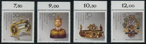 BUND 1988 Michel-Nummer 1383-1386 postfrisch SATZ(4) EINZELMARKEN RÄNDER oben