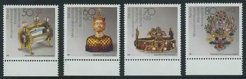 BUND 1988 Michel-Nummer 1383-1386 postfrisch SATZ(4) EINZELMARKEN RÄNDER unten