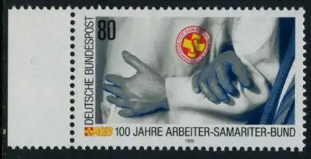 BUND 1988 Michel-Nummer 1394 postfrisch EINZELMARKE RAND links