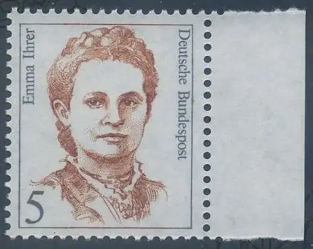 BUND 1989 Michel-Nummer 1405 postfrisch EINZELMARKE RAND rechts