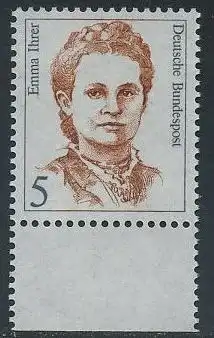 BUND 1989 Michel-Nummer 1405 postfrisch EINZELMARKE RAND unten