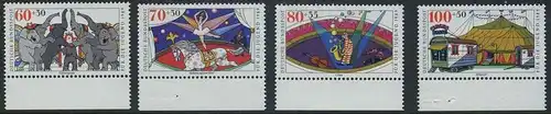 BUND 1989 Michel-Nummer 1411-1414 postfrisch SATZ(4) EINZELMARKEN RÄNDER unten