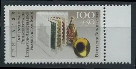 BUND 1989 Michel-Nummer 1415 postfrisch EINZELMARKE RAND rechts
