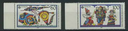 BUND 1989 Michel-Nummer 1417-1418 postfrisch SATZ(2) EINZELMARKEN RÄNDER links