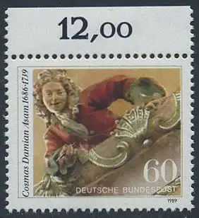 BUND 1989 Michel-Nummer 1420 postfrisch EINZELMARKE RAND oben