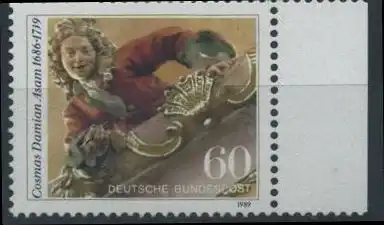 BUND 1989 Michel-Nummer 1420 postfrisch EINZELMARKE RAND rechts
