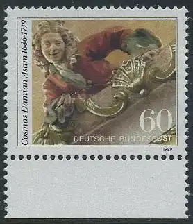 BUND 1989 Michel-Nummer 1420 postfrisch EINZELMARKE RAND unten