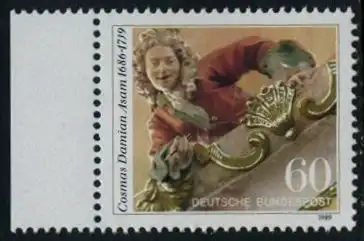 BUND 1989 Michel-Nummer 1420 postfrisch EINZELMARKE RAND links