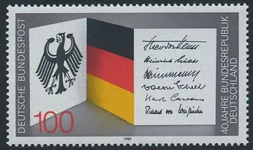 BUND 1989 Michel-Nummer 1421 postfrisch EINZELMARKE