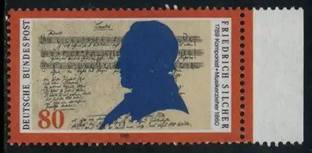 BUND 1989 Michel-Nummer 1425 postfrisch EINZELMARKE RAND rechts
