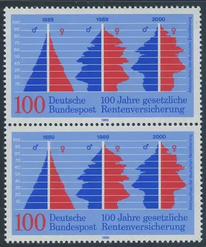 BUND 1989 Michel-Nummer 1426 postfrisch vert.PAAR