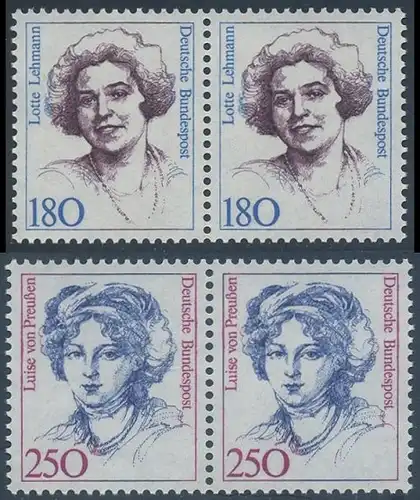 BUND 1989 Michel-Nummer 1427-1428 postfrisch SATZ(2) horiz.PAARE