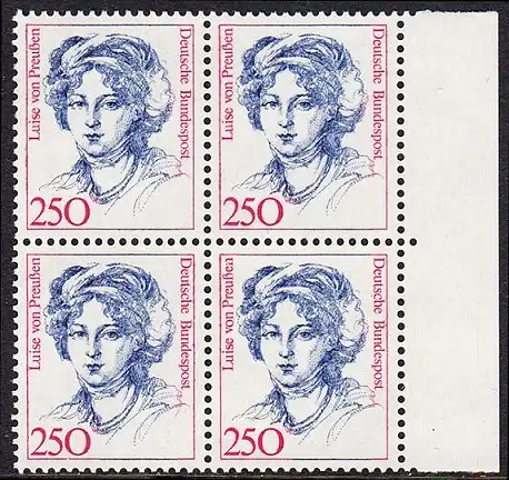 BUND 1989 Michel-Nummer 1428 postfrisch BLOCK RÄNDER rechts