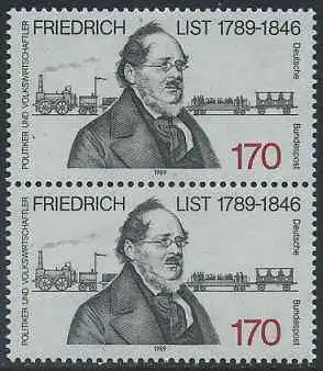 BUND 1989 Michel-Nummer 1429 postfrisch vert.PAAR