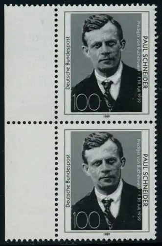 BUND 1989 Michel-Nummer 1431 postfrisch vert.PAAR RAND links