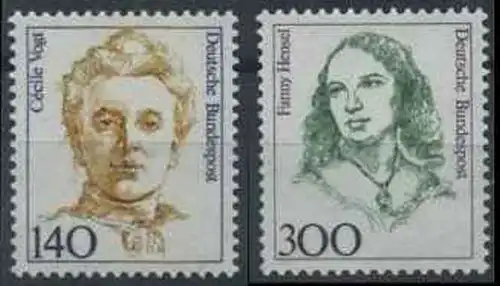 BUND 1989 Michel-Nummer 1432-1433 postfrisch SATZ(2) EINZELMARKEN