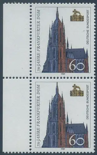 BUND 1989 Michel-Nummer 1434 postfrisch vert.PAAR RAND links