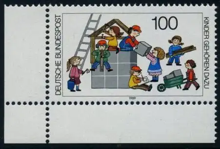 BUND 1989 Michel-Nummer 1435 postfrisch EINZELMARKE ECKRAND unten links