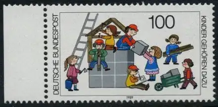 BUND 1989 Michel-Nummer 1435 postfrisch EINZELMARKE RAND links