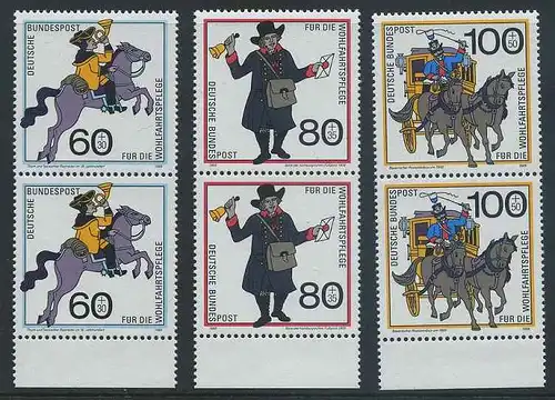BUND 1989 Michel-Nummer 1437-1439 postfrisch SATZ(3) EINZELMARKEN RÄNDER unten (2v)