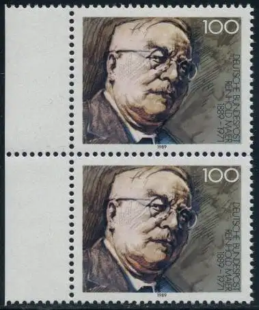 BUND 1989 Michel-Nummer 1440 postfrisch vert.PAAR RAND links