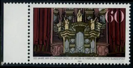 BUND 1989 Michel-Nummer 1441 postfrisch EINZELMARKE RAND links