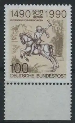BUND 1990 Michel-Nummer 1445 postfrisch EINZELMARKE RAND unten