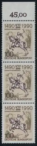 BUND 1990 Michel-Nummer 1445 postfrisch vert.STRIP(3) RAND oben