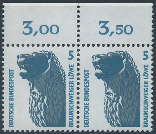 BUND 1990 Michel-Nummer 1448 postfrisch horiz.PAAR RAND oben