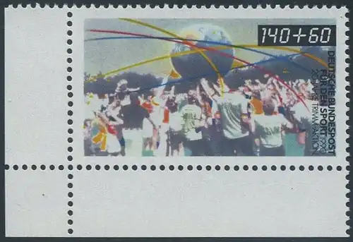 BUND 1990 Michel-Nummer 1450 postfrisch EINZELMARKE ECKRAND unten links