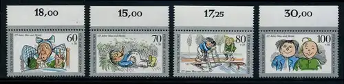 BUND 1990 Michel-Nummer 1455-1458 postfrisch SATZ(4) EINZELMARKEN RÄNDER oben (b)