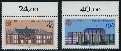 BUND 1990 Michel-Nummer 1461-1462 postfrisch SATZ(2) EINZELMARKEN RÄNDER oben (b)