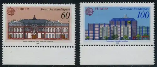 BUND 1990 Michel-Nummer 1461-1462 postfrisch SATZ(2) EINZELMARKEN RÄNDER unten