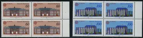 BUND 1990 Michel-Nummer 1461-1462 postfrisch SATZ(2) BLÖCKE RÄNDER rechts